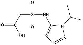 2-{[1-(propan-2-yl)-1H-pyrazol-5-yl]sulfamoyl}acetic acid Struktur