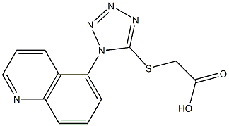 2-{[1-(quinolin-5-yl)-1H-1,2,3,4-tetrazol-5-yl]sulfanyl}acetic acid Struktur