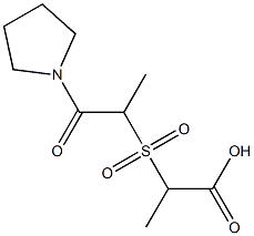 2-{[1-oxo-1-(pyrrolidin-1-yl)propane-2-]sulfonyl}propanoic acid Struktur