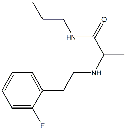 2-{[2-(2-fluorophenyl)ethyl]amino}-N-propylpropanamide Struktur