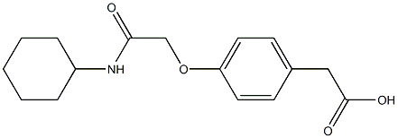 2-{4-[(cyclohexylcarbamoyl)methoxy]phenyl}acetic acid Struktur