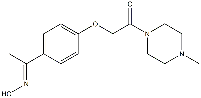 2-{4-[1-(hydroxyimino)ethyl]phenoxy}-1-(4-methylpiperazin-1-yl)ethan-1-one Struktur