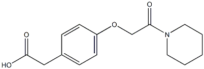 2-{4-[2-oxo-2-(piperidin-1-yl)ethoxy]phenyl}acetic acid Struktur