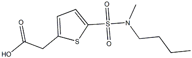 2-{5-[butyl(methyl)sulfamoyl]thiophen-2-yl}acetic acid Struktur