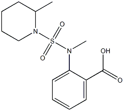 2-{methyl[(2-methylpiperidine-1-)sulfonyl]amino}benzoic acid Struktur