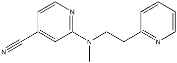 2-{methyl[2-(pyridin-2-yl)ethyl]amino}pyridine-4-carbonitrile Struktur