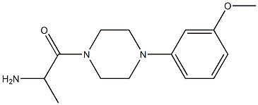 2-amino-1-[4-(3-methoxyphenyl)piperazin-1-yl]propan-1-one Struktur