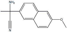 2-amino-2-(6-methoxy-2-naphthyl)propanenitrile Struktur