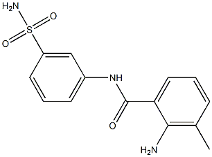 2-amino-3-methyl-N-(3-sulfamoylphenyl)benzamide Struktur