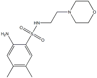 2-amino-4,5-dimethyl-N-[2-(morpholin-4-yl)ethyl]benzene-1-sulfonamide Struktur