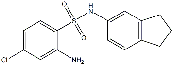 2-amino-4-chloro-N-(2,3-dihydro-1H-inden-5-yl)benzene-1-sulfonamide Struktur