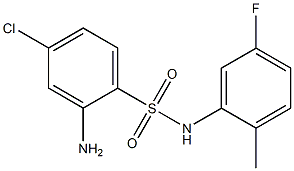 2-amino-4-chloro-N-(5-fluoro-2-methylphenyl)benzene-1-sulfonamide Struktur