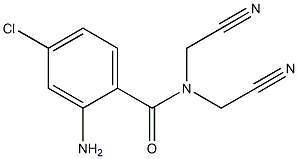 2-amino-4-chloro-N,N-bis(cyanomethyl)benzamide Struktur