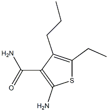 2-amino-5-ethyl-4-propylthiophene-3-carboxamide Struktur