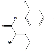 2-amino-N-(2-bromo-4-fluorophenyl)-4-methylpentanamide Struktur