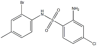 2-amino-N-(2-bromo-4-methylphenyl)-4-chlorobenzene-1-sulfonamide Struktur