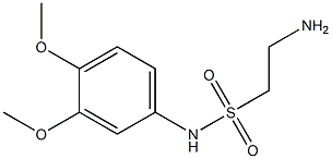 2-amino-N-(3,4-dimethoxyphenyl)ethane-1-sulfonamide Struktur