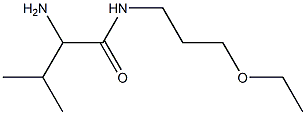 2-amino-N-(3-ethoxypropyl)-3-methylbutanamide Struktur