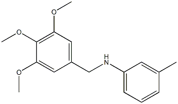 3-methyl-N-[(3,4,5-trimethoxyphenyl)methyl]aniline Struktur