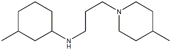 3-methyl-N-[3-(4-methylpiperidin-1-yl)propyl]cyclohexan-1-amine Struktur