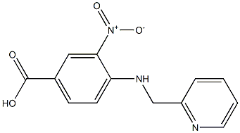 3-nitro-4-[(pyridin-2-ylmethyl)amino]benzoic acid Struktur