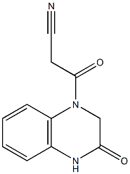 3-oxo-3-(3-oxo-1,2,3,4-tetrahydroquinoxalin-1-yl)propanenitrile Struktur