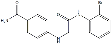 4-({[(2-bromophenyl)carbamoyl]methyl}amino)benzamide Struktur