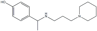 4-(1-{[3-(piperidin-1-yl)propyl]amino}ethyl)phenol Struktur