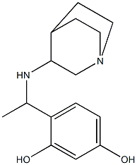 4-(1-{1-azabicyclo[2.2.2]octan-3-ylamino}ethyl)benzene-1,3-diol Struktur