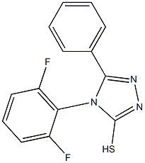 4-(2,6-difluorophenyl)-5-phenyl-4H-1,2,4-triazole-3-thiol Struktur