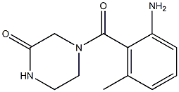 4-(2-amino-6-methylbenzoyl)piperazin-2-one Struktur