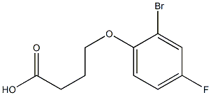 4-(2-bromo-4-fluorophenoxy)butanoic acid Struktur