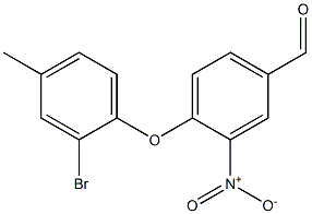 4-(2-bromo-4-methylphenoxy)-3-nitrobenzaldehyde Struktur