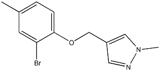 4-(2-bromo-4-methylphenoxymethyl)-1-methyl-1H-pyrazole Struktur