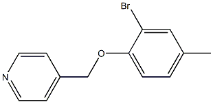 4-(2-bromo-4-methylphenoxymethyl)pyridine Struktur