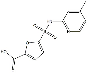 5-[(4-methylpyridin-2-yl)sulfamoyl]furan-2-carboxylic acid Struktur