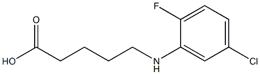 5-[(5-chloro-2-fluorophenyl)amino]pentanoic acid Struktur