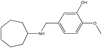 5-[(cycloheptylamino)methyl]-2-methoxyphenol Struktur