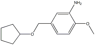 5-[(cyclopentyloxy)methyl]-2-methoxyaniline Struktur