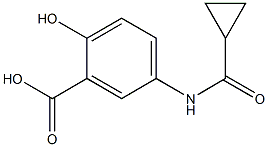 5-[(cyclopropylcarbonyl)amino]-2-hydroxybenzoic acid Struktur