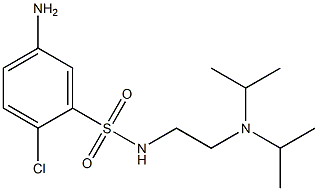 5-amino-N-{2-[bis(propan-2-yl)amino]ethyl}-2-chlorobenzene-1-sulfonamide Struktur