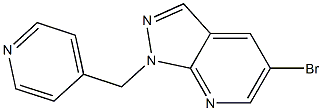 5-bromo-1-(pyridin-4-ylmethyl)-1H-pyrazolo[3,4-b]pyridine Struktur