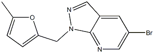 5-bromo-1-[(5-methyl-2-furyl)methyl]-1H-pyrazolo[3,4-b]pyridine Struktur