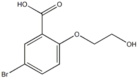 5-bromo-2-(2-hydroxyethoxy)benzoic acid Struktur