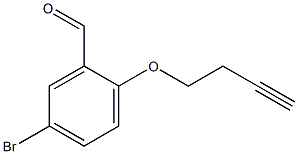 5-bromo-2-(but-3-yn-1-yloxy)benzaldehyde Struktur