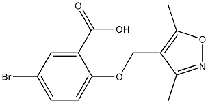 5-bromo-2-[(3,5-dimethyl-1,2-oxazol-4-yl)methoxy]benzoic acid Struktur