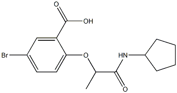 5-bromo-2-[1-(cyclopentylcarbamoyl)ethoxy]benzoic acid Struktur