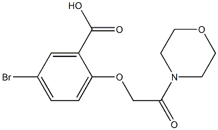 5-bromo-2-[2-(morpholin-4-yl)-2-oxoethoxy]benzoic acid Struktur