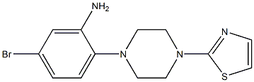 5-bromo-2-[4-(1,3-thiazol-2-yl)piperazin-1-yl]aniline Struktur