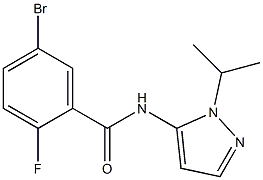 5-bromo-2-fluoro-N-(1-isopropyl-1H-pyrazol-5-yl)benzamide Struktur